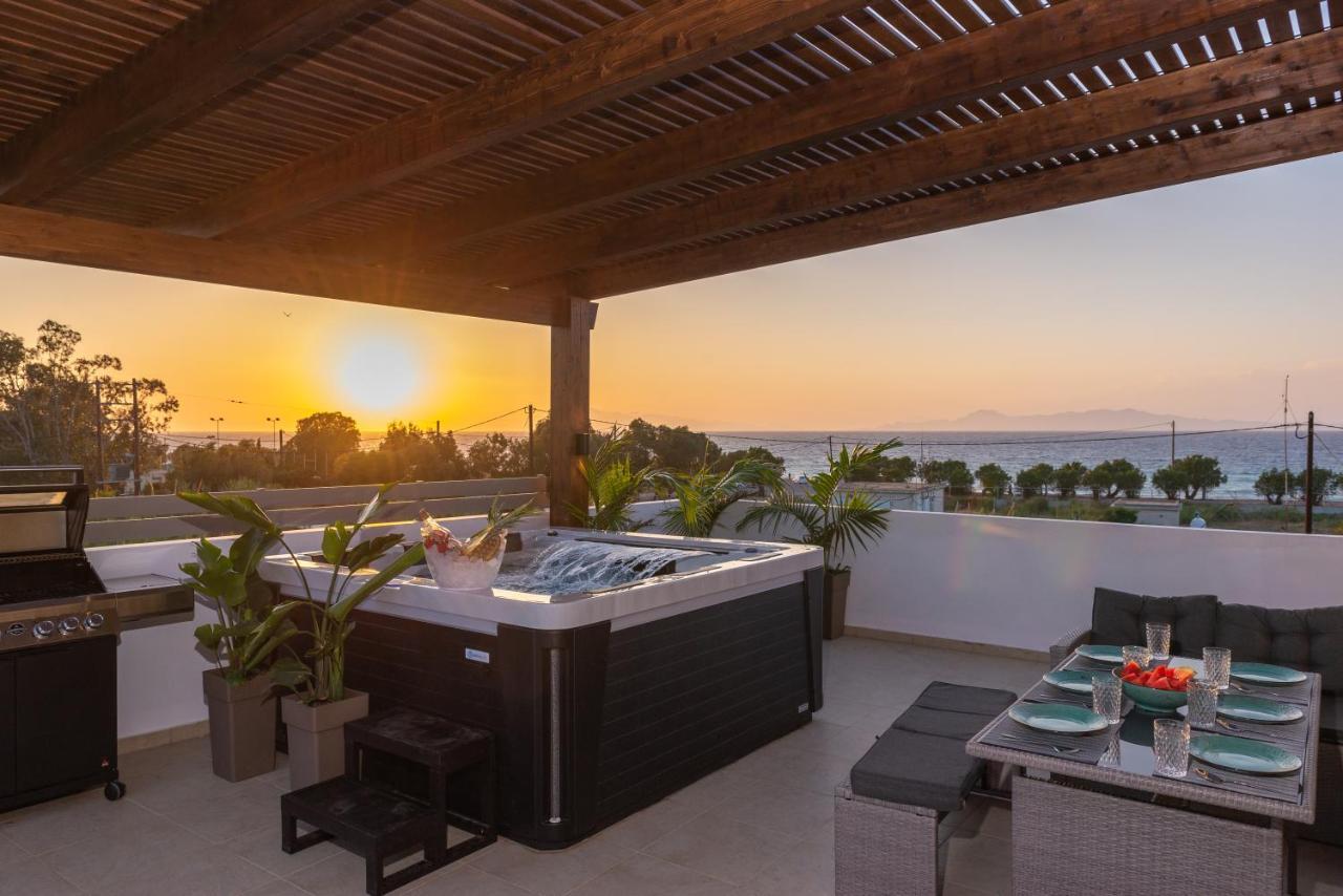Odyssea Top View & Hot Jacuzzi Front Beach Kremastí Екстериор снимка