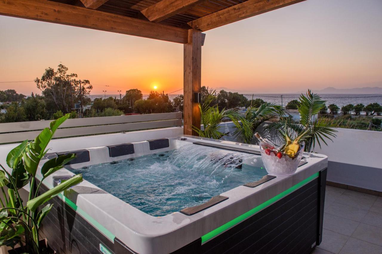 Odyssea Top View & Hot Jacuzzi Front Beach Kremastí Екстериор снимка